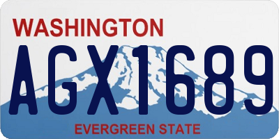 WA license plate AGX1689