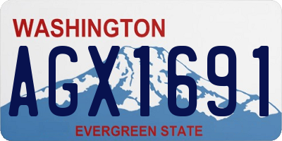 WA license plate AGX1691