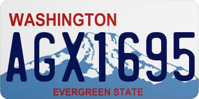 WA license plate AGX1695