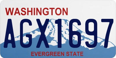 WA license plate AGX1697