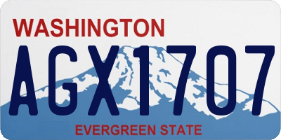 WA license plate AGX1707