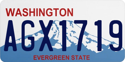 WA license plate AGX1719