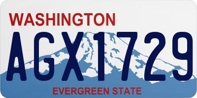 WA license plate AGX1729