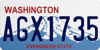 WA license plate AGX1735