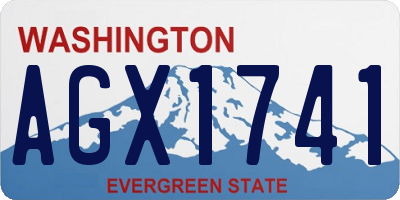 WA license plate AGX1741