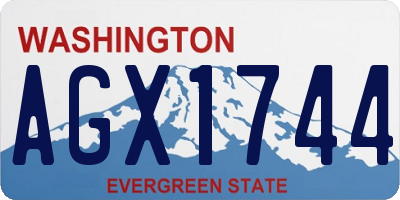 WA license plate AGX1744