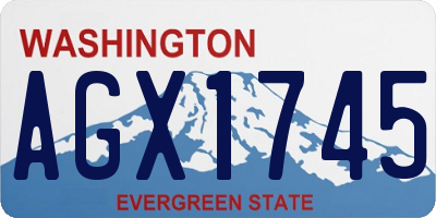 WA license plate AGX1745