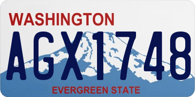 WA license plate AGX1748