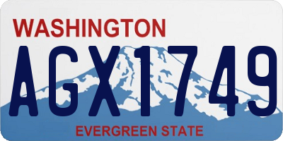 WA license plate AGX1749