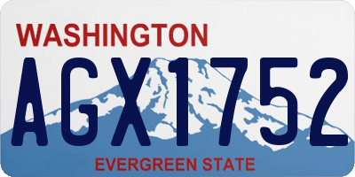 WA license plate AGX1752