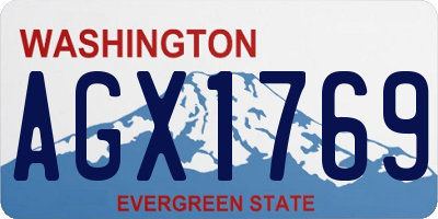 WA license plate AGX1769