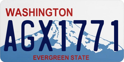 WA license plate AGX1771
