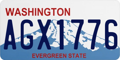 WA license plate AGX1776