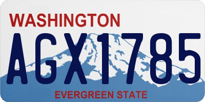 WA license plate AGX1785