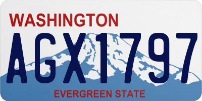 WA license plate AGX1797