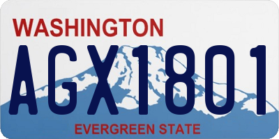 WA license plate AGX1801