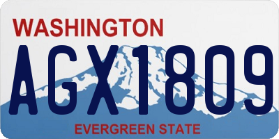 WA license plate AGX1809