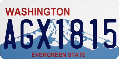 WA license plate AGX1815