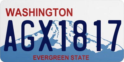 WA license plate AGX1817