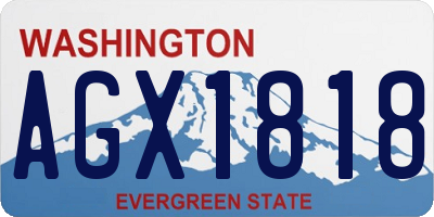 WA license plate AGX1818