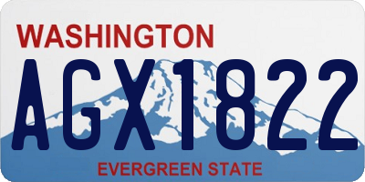 WA license plate AGX1822