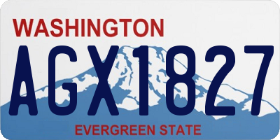 WA license plate AGX1827