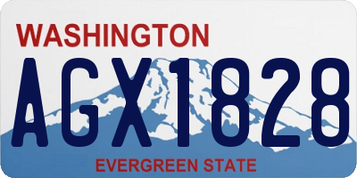 WA license plate AGX1828