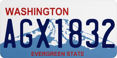 WA license plate AGX1832