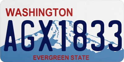 WA license plate AGX1833