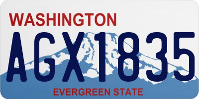 WA license plate AGX1835
