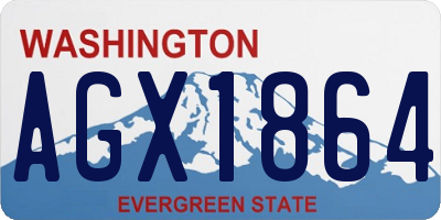 WA license plate AGX1864
