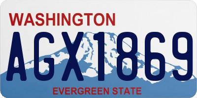 WA license plate AGX1869