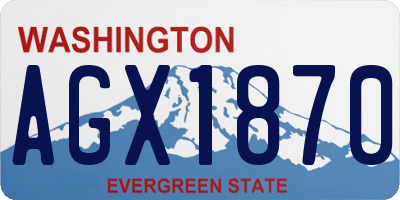 WA license plate AGX1870