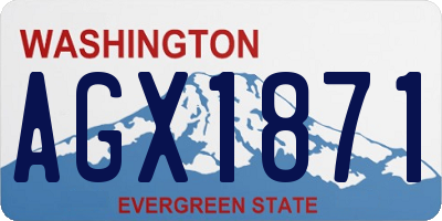 WA license plate AGX1871