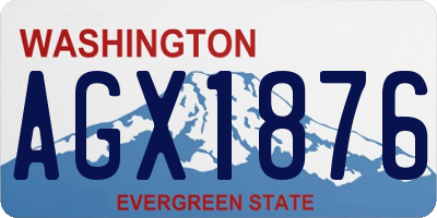 WA license plate AGX1876
