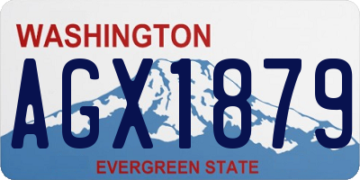 WA license plate AGX1879