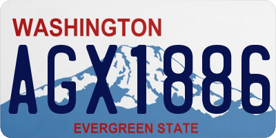 WA license plate AGX1886