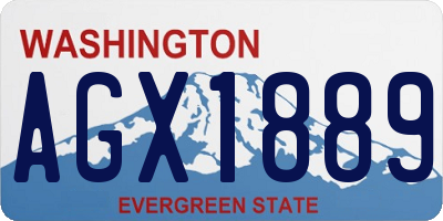 WA license plate AGX1889