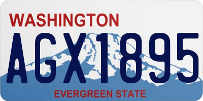 WA license plate AGX1895