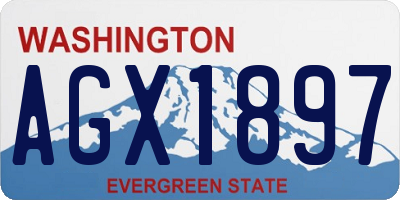 WA license plate AGX1897