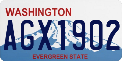 WA license plate AGX1902