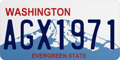 WA license plate AGX1971