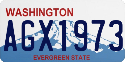 WA license plate AGX1973