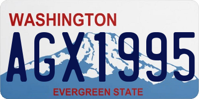 WA license plate AGX1995