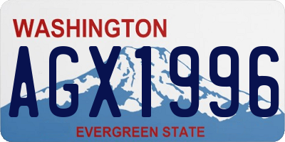 WA license plate AGX1996