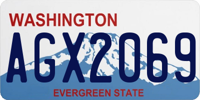 WA license plate AGX2069