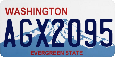 WA license plate AGX2095