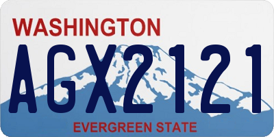WA license plate AGX2121