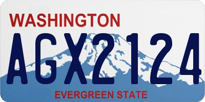 WA license plate AGX2124