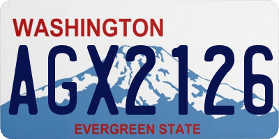 WA license plate AGX2126
